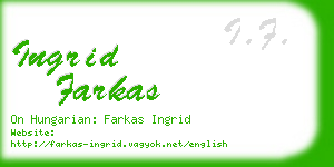 ingrid farkas business card